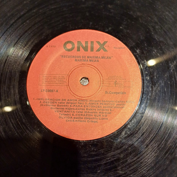 Maxima Mejia - Los Grandes Éxitos De Maxima Mejia | Onix (LP 50097) - 3