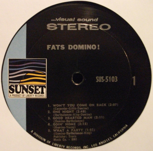 Fats Domino - Fats Domino! | Sunset Records (SUS-5103) - 3 Fats Domino - Fats Domino! | Sunset Records (SUS-5103) - 3