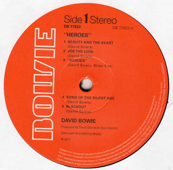 David Bowie - "Heroes" | Parlophone (0190295842840) - 2 David Bowie - "Heroes" | Parlophone (0190295842840) - 2