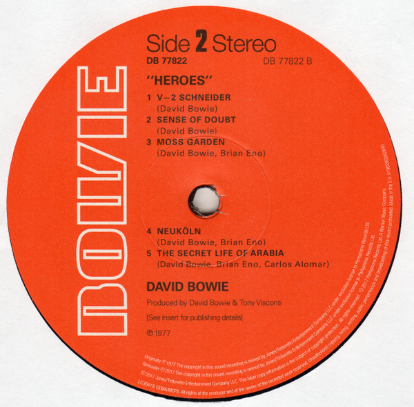 David Bowie - "Heroes" | Parlophone (0190295842840) - 3 David Bowie - "Heroes" | Parlophone (0190295842840) - 3