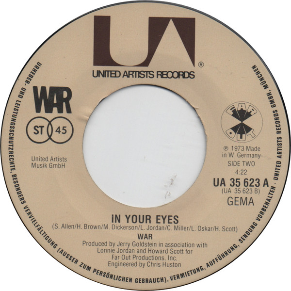 War - Me And Baby Brother | United Artists Records (35 623A) - 4