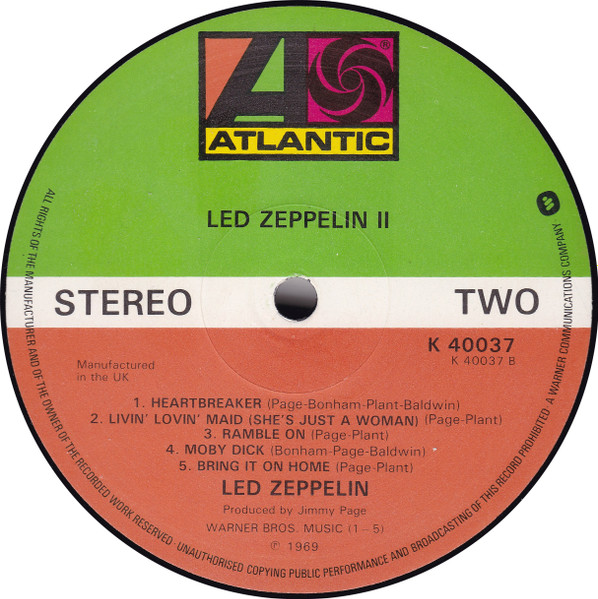 Led Zeppelin - Led Zeppelin II | Atlantic (K 40037) - 4 Led Zeppelin - Led Zeppelin II | Atlantic (K 40037) - 4