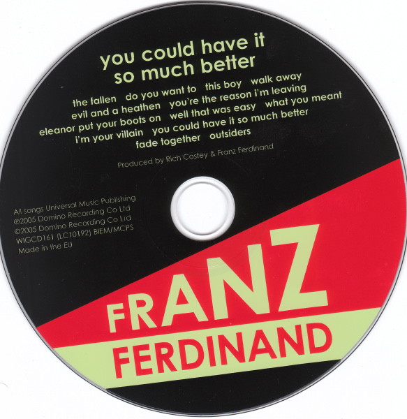 Franz Ferdinand - You Could Have It So Much Better | Domino (WIGCD161) - 3