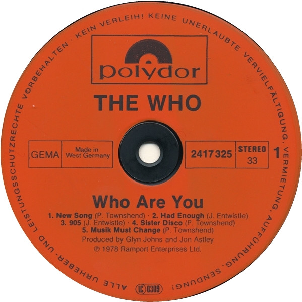 The Who - Who Are You | Polydor (2417 325) - 3