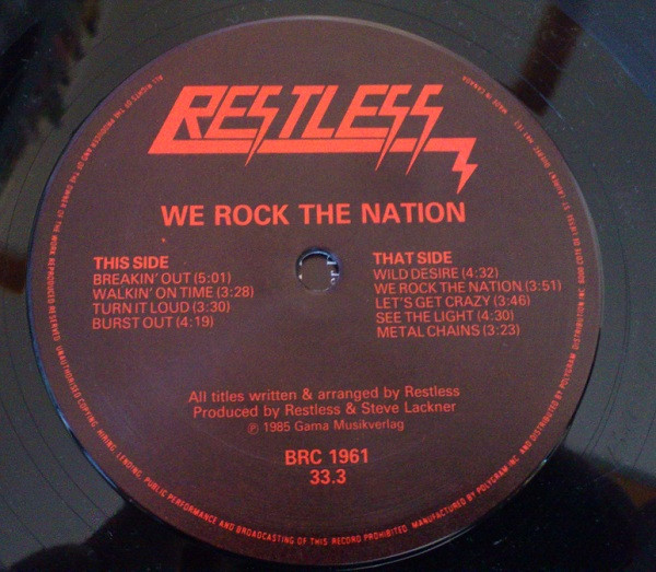 Restless - We Rock The Nation | Banzai Records (BRC 1961) - 3