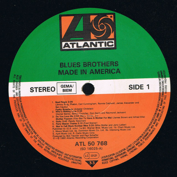 The Blues Brothers - Made In America | Atlantic (ATL 50 768) - 2