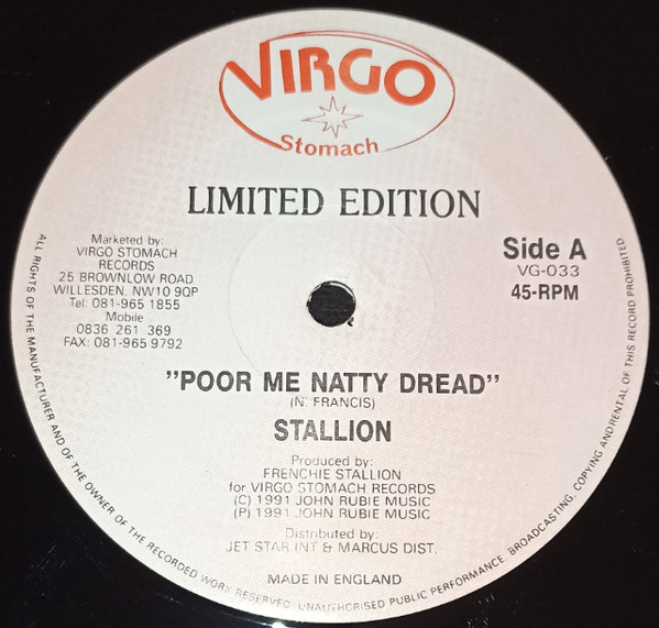 Stallion - Poor Me Natty Dread | Virgo Stomach (VG033)