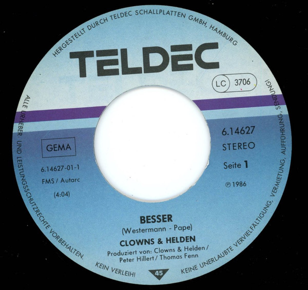 Clowns & Helden - Besser | TELDEC (6.14627) - 4