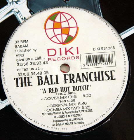 The Bali Franchise - A Red Hot Dutch | DiKi Records (DIKI 531288) - main The Bali Franchise - A Red Hot Dutch | DiKi Records (DIKI 531288) - main