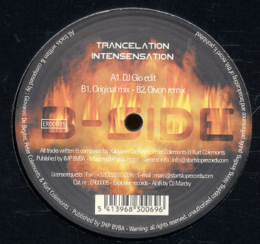 Trancelation - Intensensation | Explosive Records (ER00005)