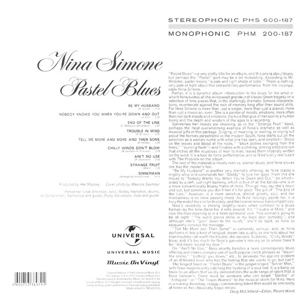 Nina Simone - Pastel Blues | Music On Vinyl (MOVLP543) - 2