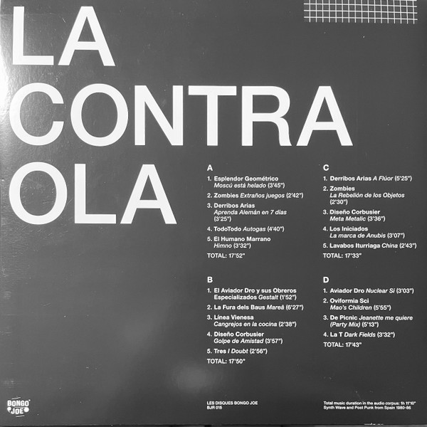 Various - La Contra Ola (Synth Wave And Post Punk From Spain 1980-86) | Les Disques Bongo Joe (BJR015) - 2 Various - La Contra Ola (Synth Wave And Post Punk From Spain 1980-86) | Les Disques Bongo Joe (BJR015) - 2