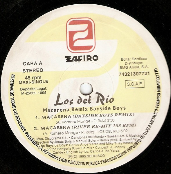 Los Del Rio - Macarena (Remix By Bayside Boys) | Zafiro (74321307721) - 3