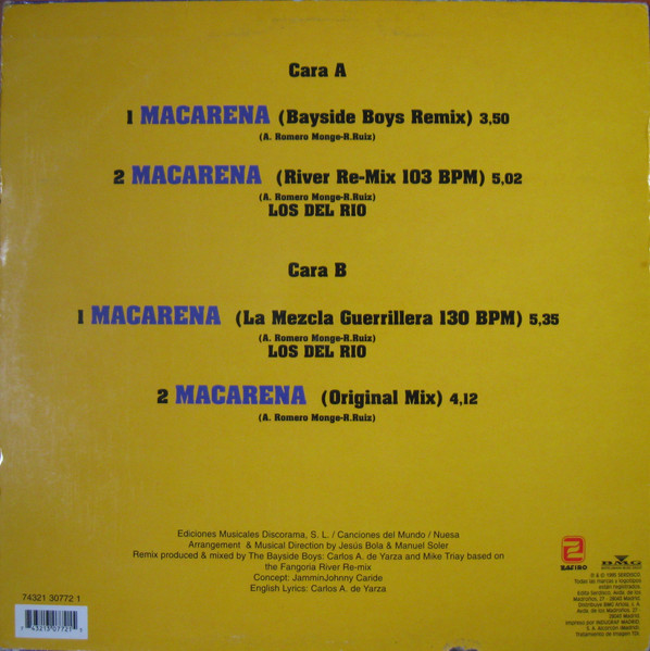 Los Del Rio - Macarena (Remix By Bayside Boys) | Zafiro (74321307721) - 2