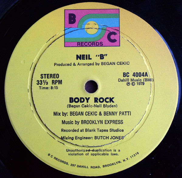 Neil "B" / Brooklyn Express - Body Rock | BC Records (BC 4004)
