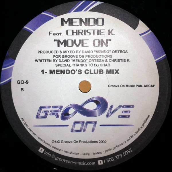 Mendo Featuring Christie K. - Move On | Groove On (GO-9) - 2 Mendo Featuring Christie K. - Move On | Groove On (GO-9) - 2