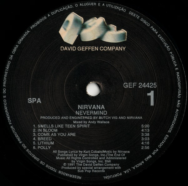 Nirvana - Nevermind | DGC (GEF 24425) - 3