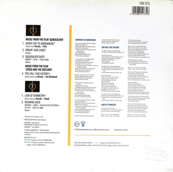 Tony Banks - Soundtracks | Charisma (CAS 1173) - 2 Tony Banks - Soundtracks | Charisma (CAS 1173) - 2
