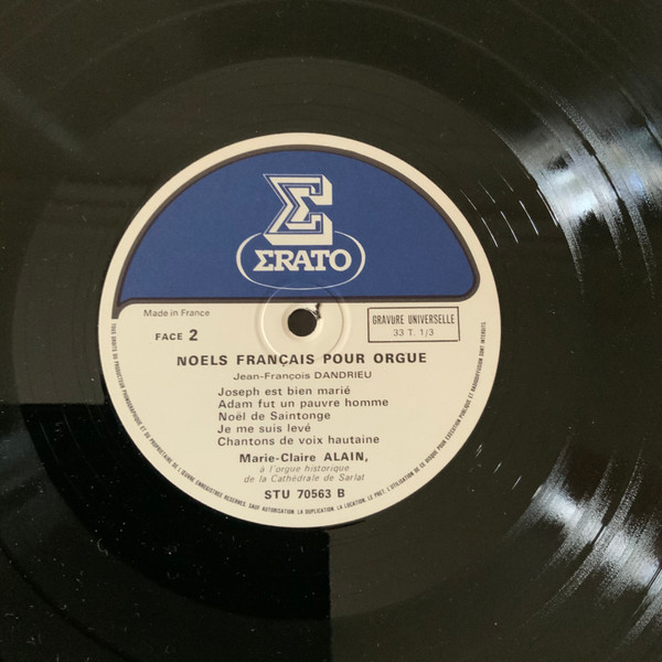 Louis-Claude Daquin , Jean-François Dandrieu - Marie-Claire Alain - Noëls Français Pour Orgue | Erato (STU 70563) - 3