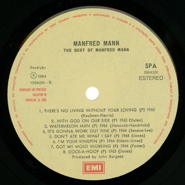 Manfred Mann - The Best Of Manfred Mann | EMI (1064281) - 2