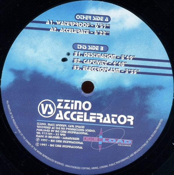 Zzino vs. Accelerator - On / Off | Re-load Records (REL 972104) - 2 Zzino vs. Accelerator - On / Off | Re-load Records (REL 972104) - 2