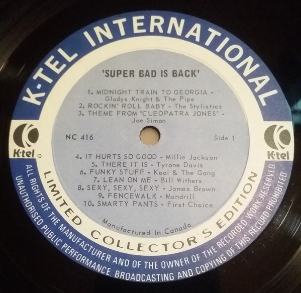 Various - Super Bad Is Back | K-Tel International (NC 416) - 3