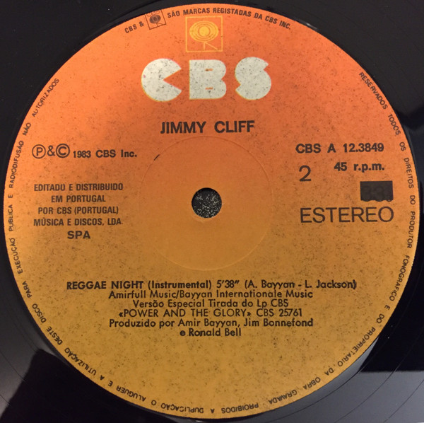 Jimmy Cliff - Reggae Night | CBS (A 12.3849) - 4