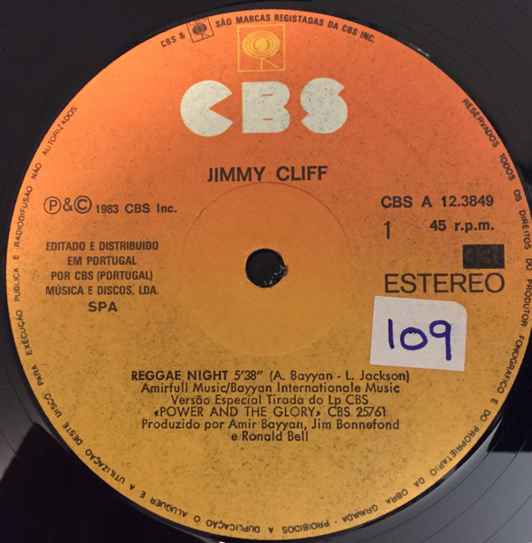 Jimmy Cliff - Reggae Night | CBS (A 12.3849) - 3