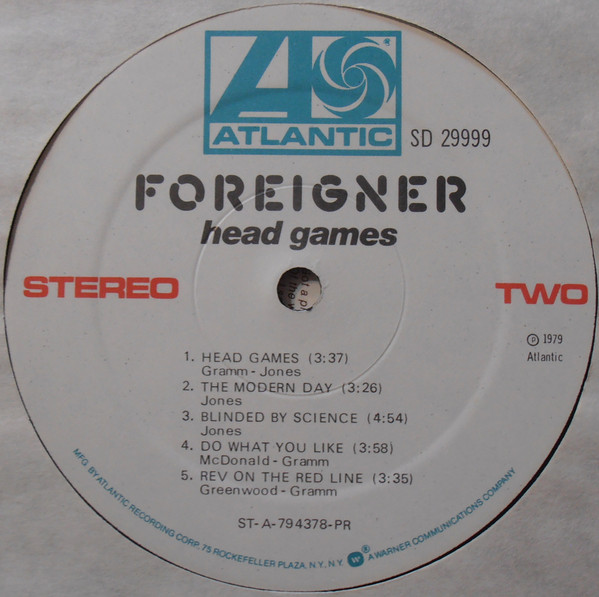 Foreigner - Head Games | Atlantic (SD 29999) - 4