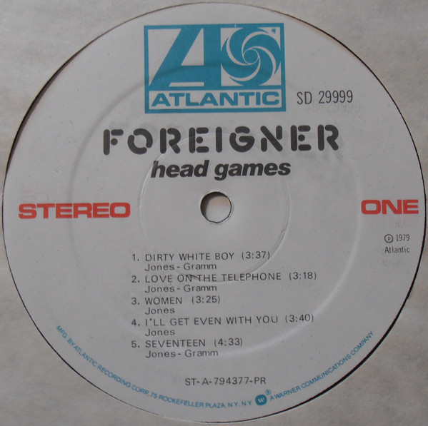 Foreigner - Head Games | Atlantic (SD 29999) - 3