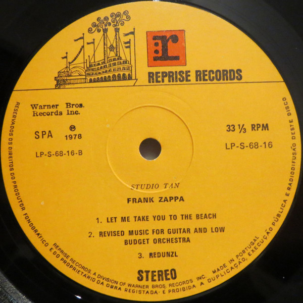 Frank Zappa - Studio Tan | Reprise Records (LP-S-68-16) - 2