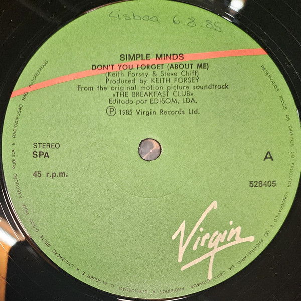 Simple Minds - Don't You (Forget About Me) | Virgin (528405) - 2