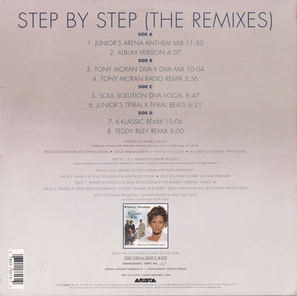 Whitney Houston - Step By Step (The Remixes) | Arista (07822-13313-1) - 2