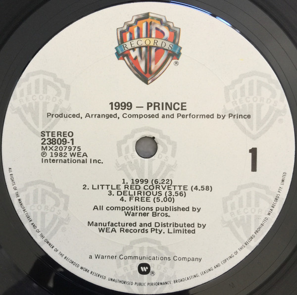 Prince - 1999 | Warner Bros. Records (23809-1) - 2 Prince - 1999 | Warner Bros. Records (23809-1) - 2