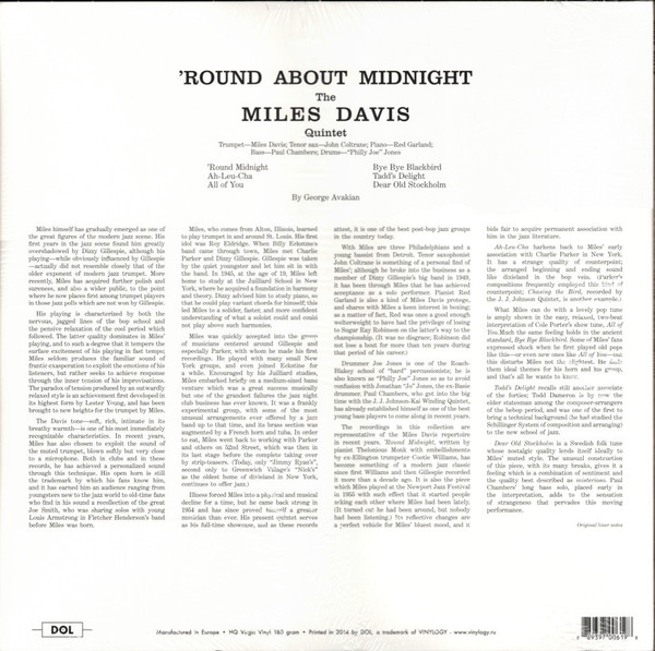 Miles Davis - 'Round About Midnight | Dol (DOL800HB) - 3 Miles Davis - 'Round About Midnight | Dol (DOL800HB) - 3