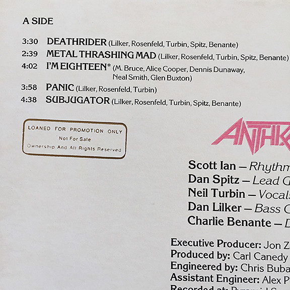 Anthrax - Fistful Of Metal [Vinyl] | Megaforce Records (MRI 469) - 3