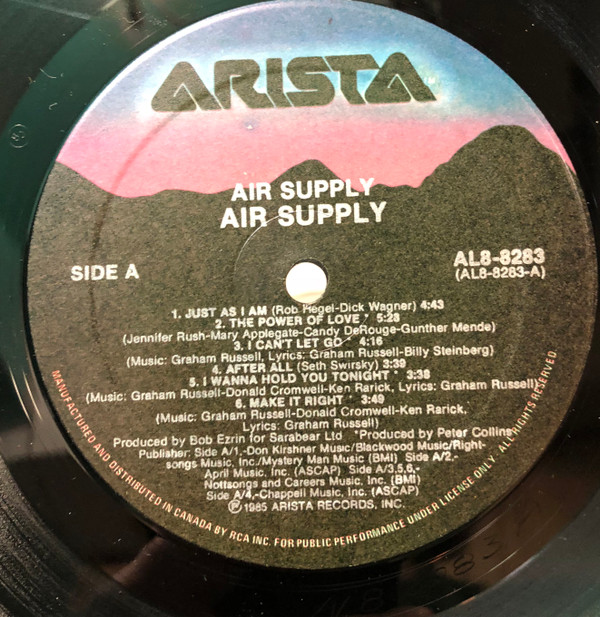 Air Supply - Air Supply | Arista (AL8-8283) - 3 Air Supply - Air Supply | Arista (AL8-8283) - 3