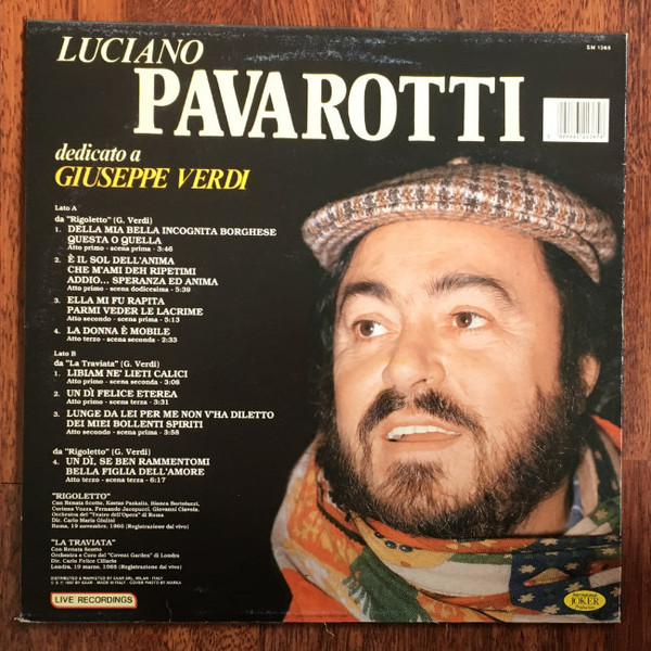 Luciano Pavarotti - Dedicato A Giuseppe Verdi | International Joker Production (SM 1365) - 2