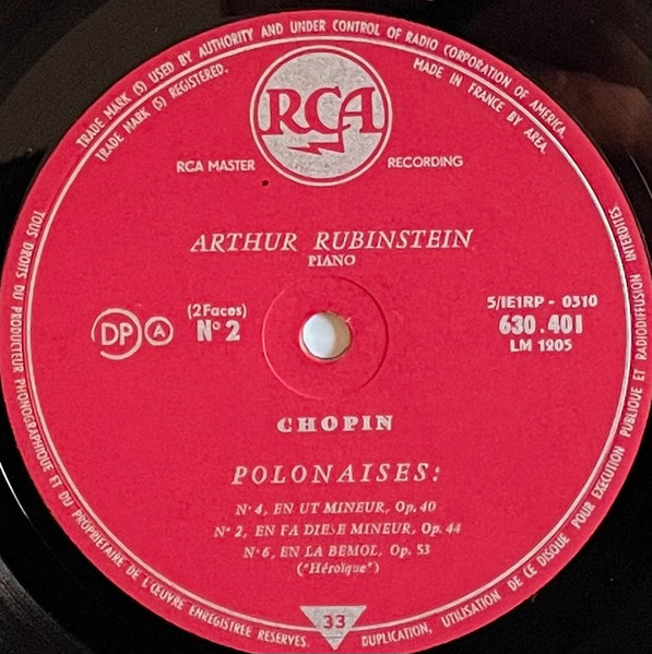 Frédéric Chopin – Arthur Rubinstein - Polonaises | RCA (630.401) - 4