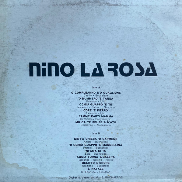 Nino La Rosa - 'O Nummero 'E Targa | Chantal Record (LPCH 004) - 2 Nino La Rosa - 'O Nummero 'E Targa | Chantal Record (LPCH 004) - 2