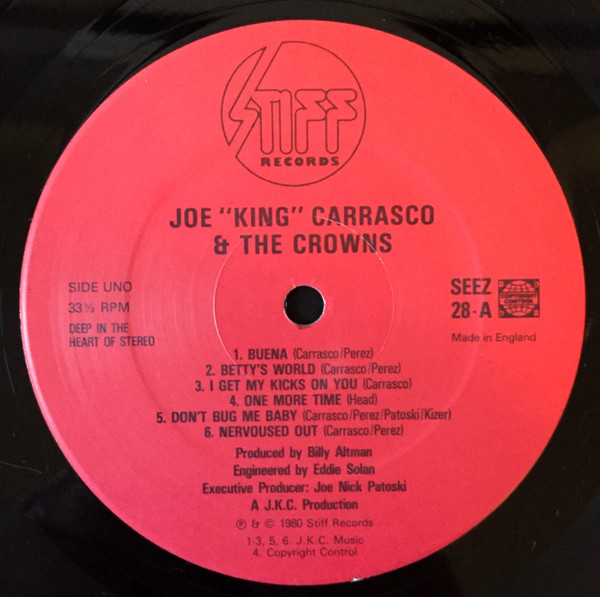 Joe King Carrasco & The Crowns - Mil Gracias A Todos Nuestros Amigos | Stiff Records (SEEZ 28) - 3 Joe King Carrasco & The Crowns - Mil Gracias A Todos Nuestros Amigos | Stiff Records (SEEZ 28) - 3