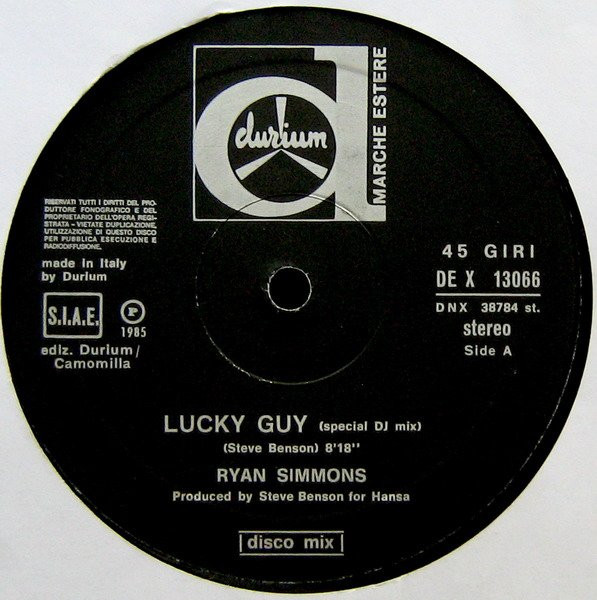 Ryan Simmons - Lucky Guy | Durium Marche Estere (DEX 13066) - 2 Ryan Simmons - Lucky Guy | Durium Marche Estere (DEX 13066) - 2