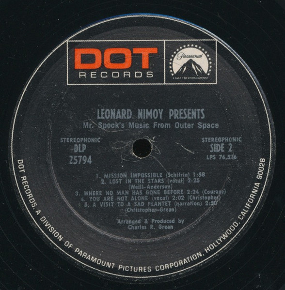 Leonard Nimoy - Presents Mr. Spock's Music From Outer Space | Dot Records (DLP 25794) - 3 Leonard Nimoy - Presents Mr. Spock's Music From Outer Space | Dot Records (DLP 25794) - 3
