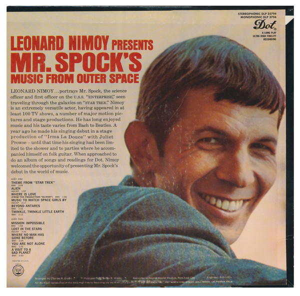 Leonard Nimoy - Presents Mr. Spock's Music From Outer Space | Dot Records (DLP 25794) - 2 Leonard Nimoy - Presents Mr. Spock's Music From Outer Space | Dot Records (DLP 25794) - 2