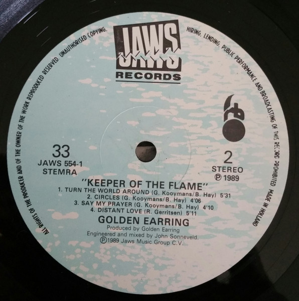 Golden Earring - Keeper Of The Flame | JAWS Records (JAWS 554-1) - 4