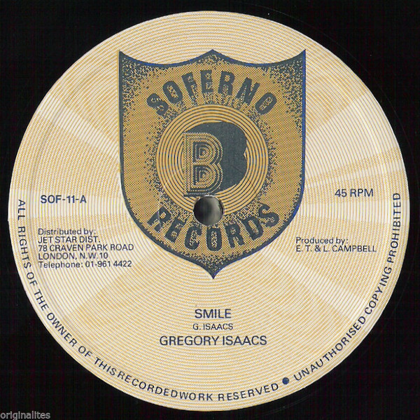 Gregory Isaacs / Radcliffe "Dougie" Bryan - Smile / Sagittarius Sounds | Soferno B Records (SOF-11)