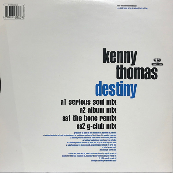 Kenny Thomas - Destiny | Cooltempo (12cool289)