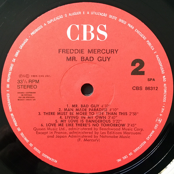Freddie Mercury - Mr. Bad Guy | CBS (86312) - 4