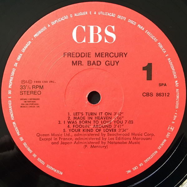 Freddie Mercury - Mr. Bad Guy | CBS (86312) - 3