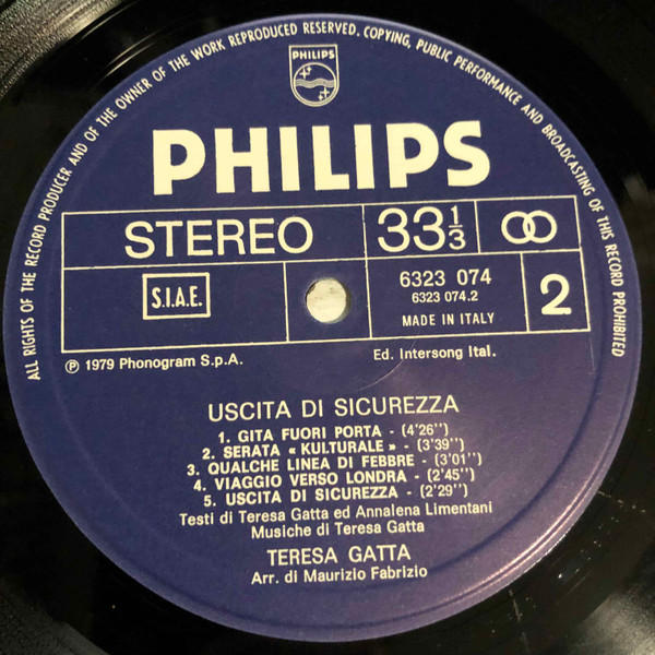 Teresa Gatta - Uscita Di Sicurezza | Philips (6323 074) - 4